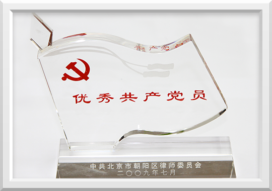 2009年荣获优秀共产党员